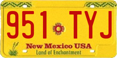 NM license plate 951TYJ