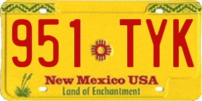 NM license plate 951TYK