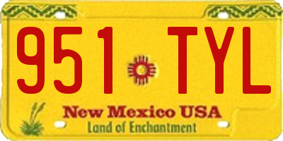 NM license plate 951TYL