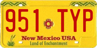 NM license plate 951TYP