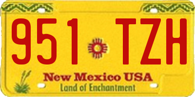 NM license plate 951TZH