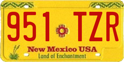 NM license plate 951TZR