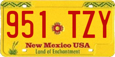 NM license plate 951TZY