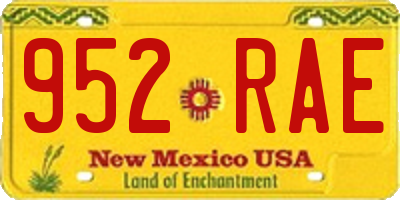 NM license plate 952RAE