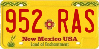 NM license plate 952RAS