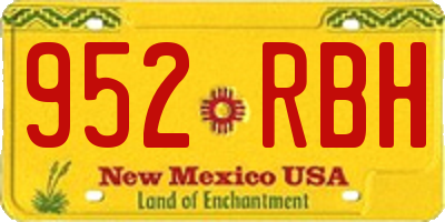 NM license plate 952RBH