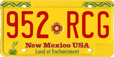 NM license plate 952RCG