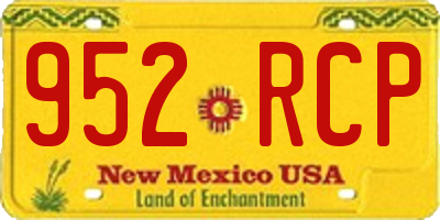 NM license plate 952RCP
