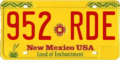NM license plate 952RDE