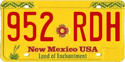 NM license plate 952RDH