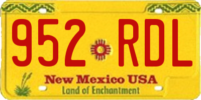 NM license plate 952RDL