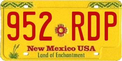 NM license plate 952RDP