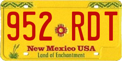 NM license plate 952RDT