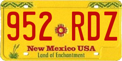 NM license plate 952RDZ
