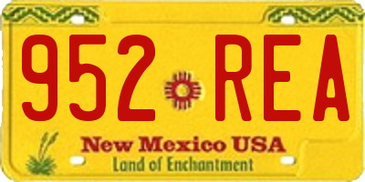 NM license plate 952REA