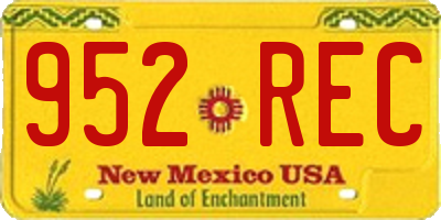 NM license plate 952REC
