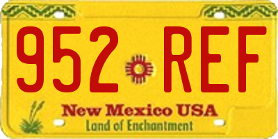 NM license plate 952REF