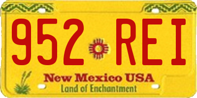 NM license plate 952REI