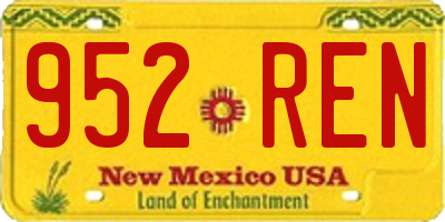 NM license plate 952REN