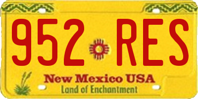 NM license plate 952RES