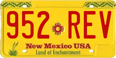 NM license plate 952REV