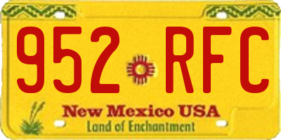 NM license plate 952RFC