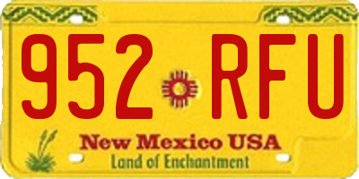 NM license plate 952RFU
