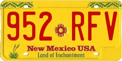 NM license plate 952RFV