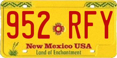 NM license plate 952RFY