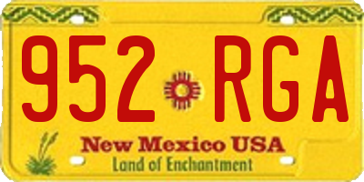 NM license plate 952RGA