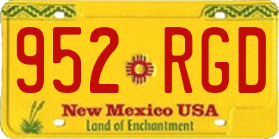 NM license plate 952RGD