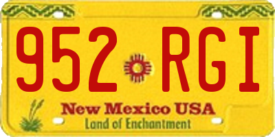 NM license plate 952RGI
