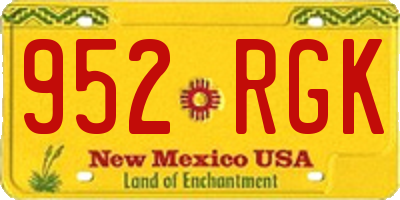 NM license plate 952RGK