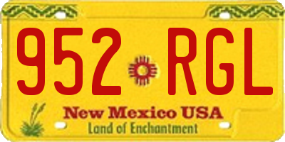 NM license plate 952RGL