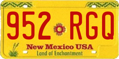 NM license plate 952RGQ