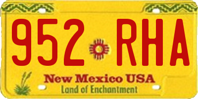 NM license plate 952RHA