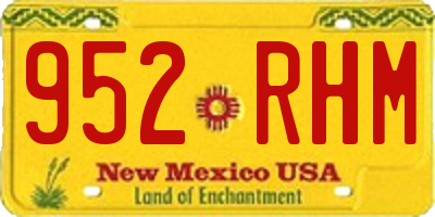 NM license plate 952RHM