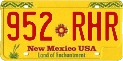 NM license plate 952RHR