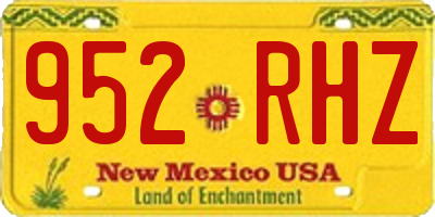 NM license plate 952RHZ