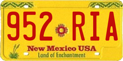 NM license plate 952RIA