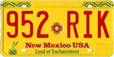 NM license plate 952RIK
