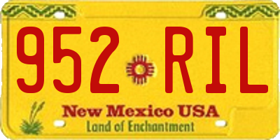 NM license plate 952RIL