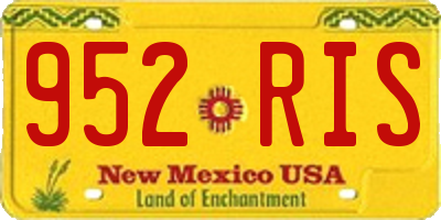NM license plate 952RIS