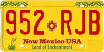 NM license plate 952RJB