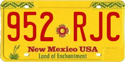 NM license plate 952RJC