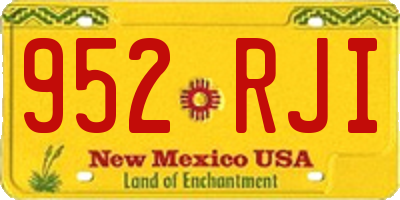 NM license plate 952RJI