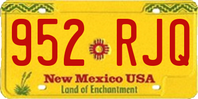 NM license plate 952RJQ
