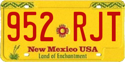NM license plate 952RJT