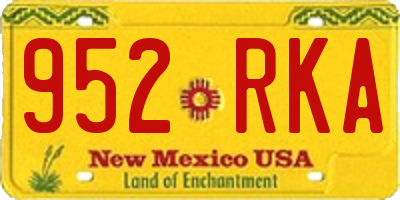 NM license plate 952RKA
