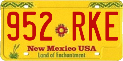 NM license plate 952RKE